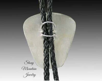 Alternate image for Turquoise Inlay Bolo Tie with Wild Horse Magnesite & Black Agate, Custom Designer Wedding Bolo Ties for Men or Women, Unique Gift