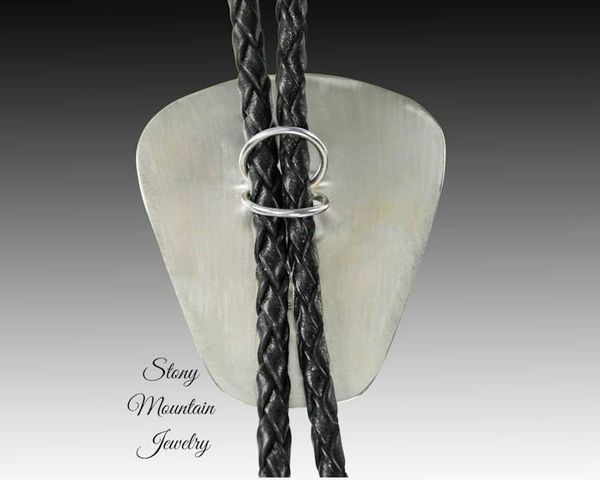 Alternate image for Turquoise Inlay Bolo Tie with Wild Horse Magnesite & Black Agate, Custom Designer Wedding Bolo Ties for Men or Women, Unique Gift