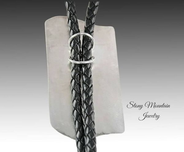 Alternate image for Unique Custom Chrysocolla Turquoise Wedding Bolo Tie, Handcrafted Sterling Silver Bolo Ties for Men & Women, Western Bolo Tie