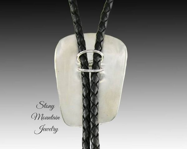 Alternate image for Handcrafted Custom Bolo Tie Sonoran Sunset Bolo Tie for Men & Women, Modern Sterling Silver Wedding Bolo Ties, Feather Collection