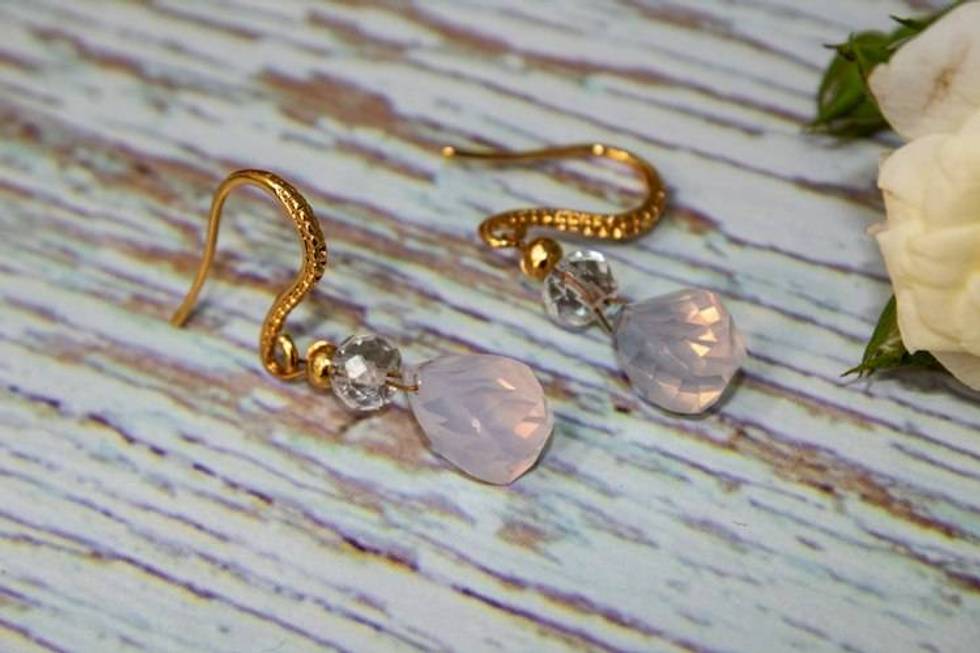 Wisteria Dreams Lavender Quartz Earrings