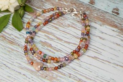 Alternate image for Candy Heart Triple-Strand Cubic Zirconia Bracelet