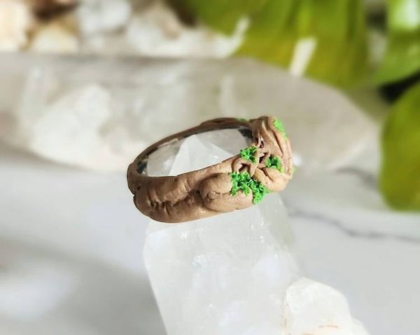 Alternate image for Labradorite and Polymer Clay Fantasy Ring