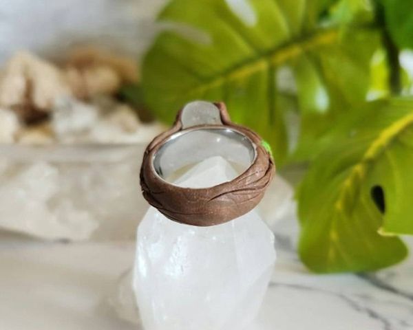 Alternate image for Sea Glass Polymer Clay and Stainless Steel Ring