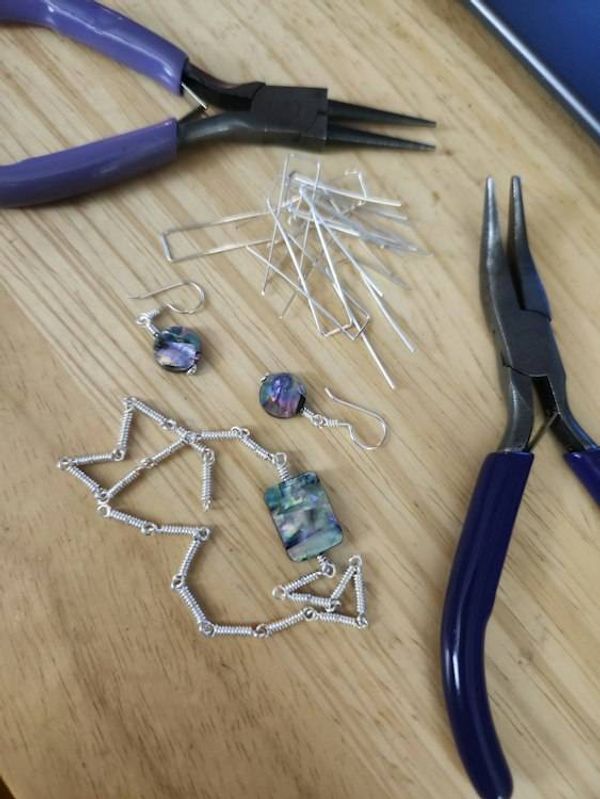 Alternate image for Abalone Sterling Silver Jewelry Set