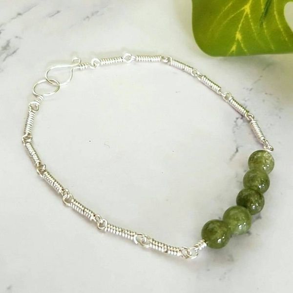 Alternate image for Sterling Silver Jade Bracelet