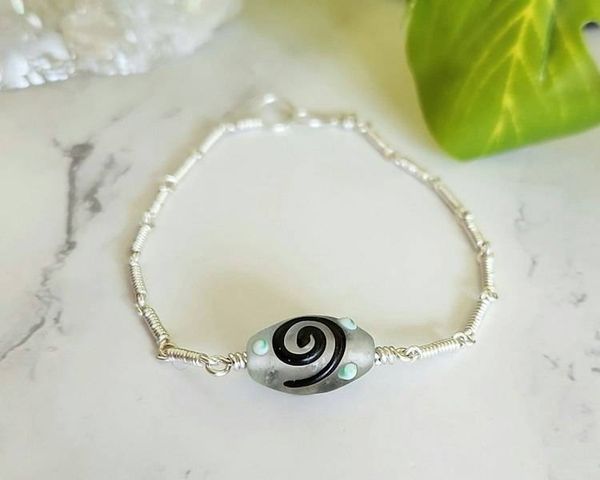Alternate image for Lampwork Glass and Sterling Silver Bracelet