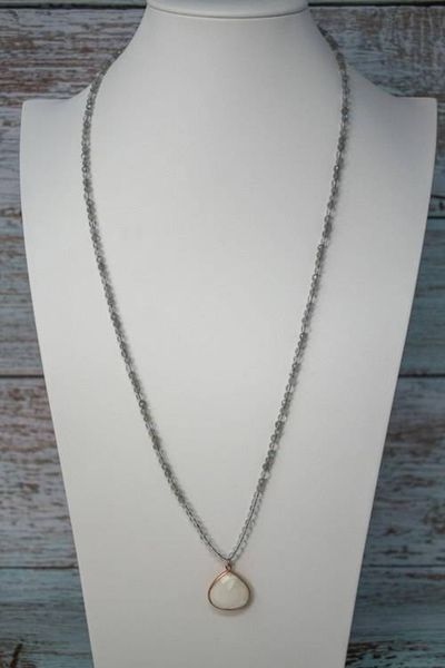 Alternate image for Celestial Veil Labradorite and Moonstone Necklace