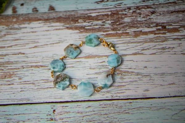 Alternate image for Caribbean Tide Larimar Slice Bracelet