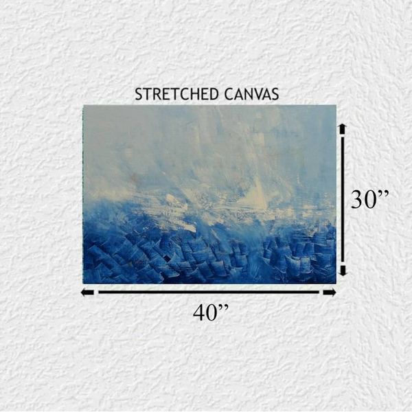 Alternate image for Original Abstract Acrylic Painting Occurrence of a Dream in Blue (40x30)
