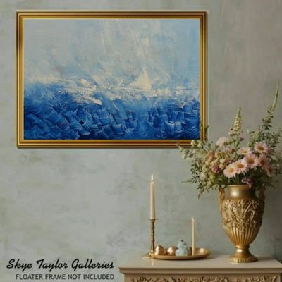 Alternate image for Original Abstract Acrylic Painting Occurrence of a Dream in Blue (40x30)