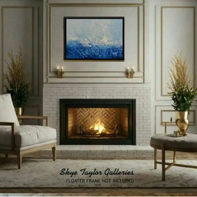 Alternate image for Original Abstract Acrylic Painting Occurrence of a Dream in Blue (40x30)