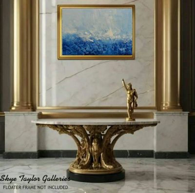 Alternate image for Original Abstract Acrylic Painting Occurrence of a Dream in Blue (40x30)