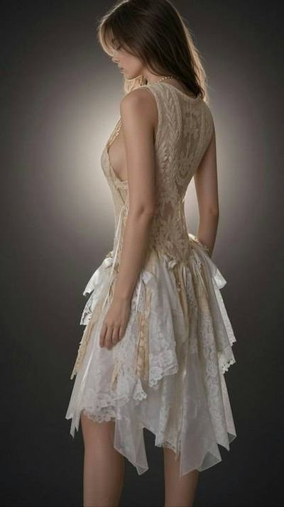 Alternate image for Vintage-Inspired handkerchief hem dress with lace and roses
