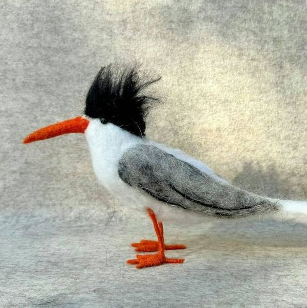 Alternate image for Tern bird, needle felted shore bird, A sea bird name Sterling