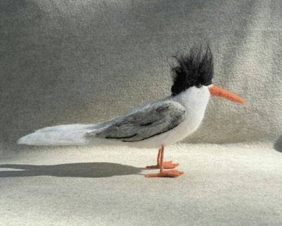 Alternate image for Tern bird, needle felted shore bird, A sea bird name Sterling
