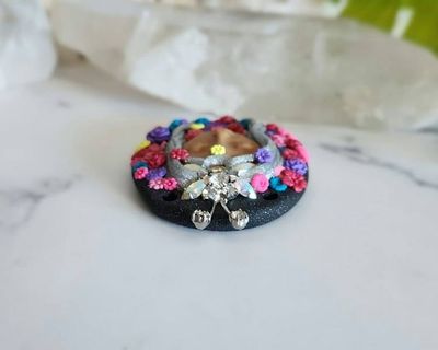 Alternate image for Butterfly Garden Goddess Polymer Clay Pendant