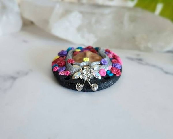Alternate image for Butterfly Garden Goddess Polymer Clay Pendant