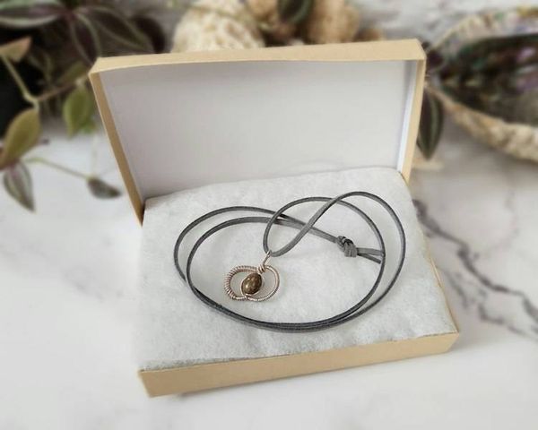 Alternate image for Mosaic Jasper Sterling Silver Wire Wrapped Pendant
