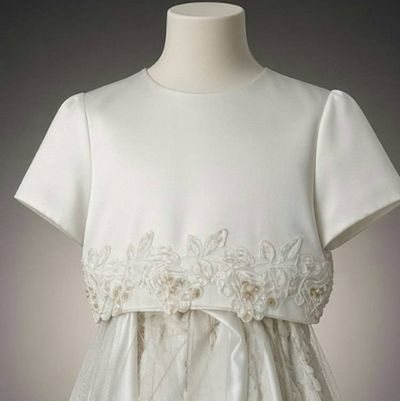Alternate image for Ivory lace flower girl dress with overlay jacket