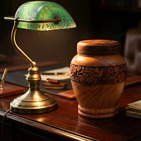 Alternate image for Anish Large Hand-Carved Rosewood Urn | Full Size Adult Cremation Urns (3.0 & 4.0)
