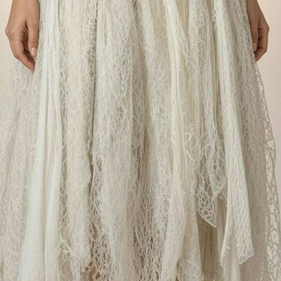 Alternate image for Handcrafted Vintage-Inspired Ivory Lace Dress with Corset Back Detail