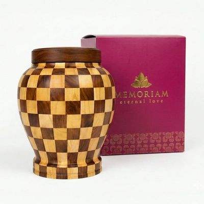 Alternate image for Dama Wood Patchwork Urn | Handcrafted Adult Cremation Urns for Ashes (3.0 & 4.0)