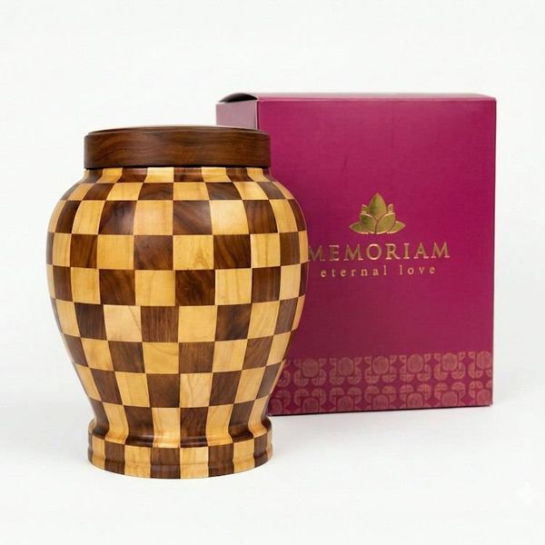Alternate image for Dama Wood Patchwork Urn | Handcrafted Adult Cremation Urns for Ashes (3.0 & 4.0)
