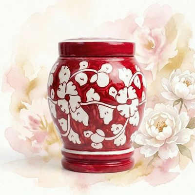 Alternate image for Handmade Pottery Keepsake Urn | Mini+ Ceramic Cremation Urns for Ashes