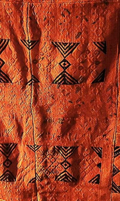 Alternate image for Sun-Kissed Amber Guatemalan Huipile Wall Hanging