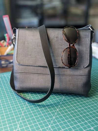 Main image for Black Faux Leather Shoulder Bag - The Lyrist