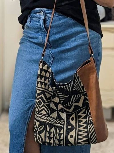 Alternate image for Slouchy Canvas and Faux Leather Shoulder Bag - The Gliseck2