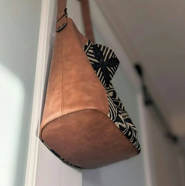 Alternate image for Slouchy Canvas and Faux Leather Shoulder Bag - The Gliseck2