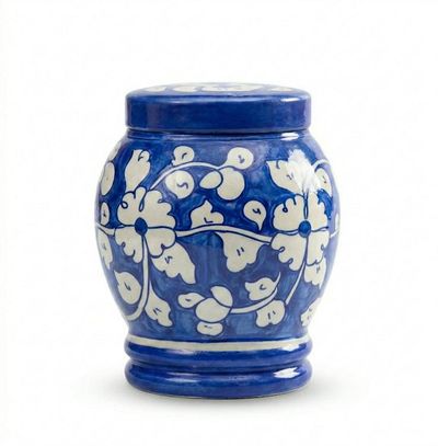 Alternate image for Blue & White Pottery Keepsake Urn | Handmade Ceramic Cremation Urns for Ashes
