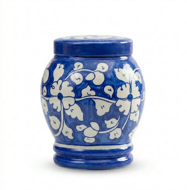 Alternate image for Blue & White Pottery Keepsake Urn | Handmade Ceramic Cremation Urns for Ashes