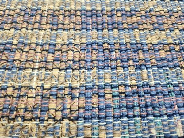 Alternate image for Shanghai Fret handwoven rag rug 36x21 inches