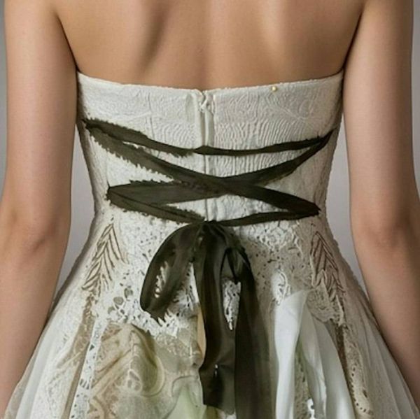 Alternate image for Ethereal Woodland Fairy Handkerchief Hem Dress with Embroidered Lace Bodice