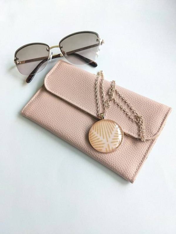 Alternate image for Pink Faux Leather Wallet with Inner Card Pocket - My Simple Wallet