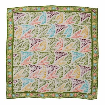 Alternate image for Large 39 Hand Dyed Batik Bandana, 100% Soft Cotton, Tropical Trapestry