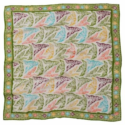 Alternate image for Large 39 Hand Dyed Batik Bandana, 100% Soft Cotton, Tropical Trapestry