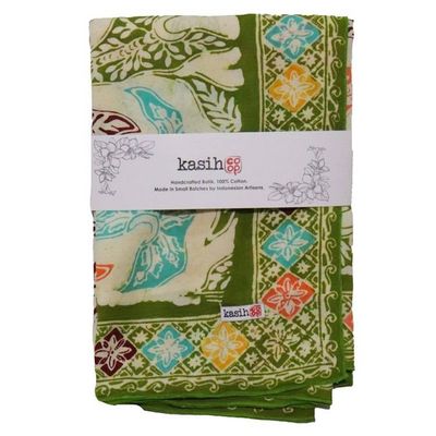 Alternate image for Large 39 Hand Dyed Batik Bandana, 100% Soft Cotton, Tropical Trapestry