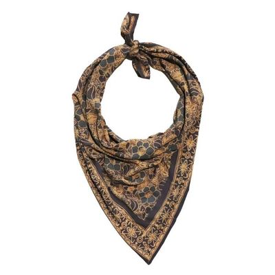 Alternate image for Large 39 Hand Dyed Batik Bandana, 100% Soft Cotton, Spotted Flowers