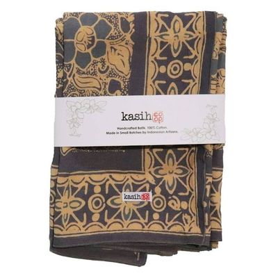 Alternate image for Large 39 Hand Dyed Batik Bandana, 100% Soft Cotton, Spotted Flowers