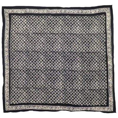Alternate image for Large 39 Hand Dyed Batik Bandana, 100% Soft Cotton, Horn Beetle, Black White