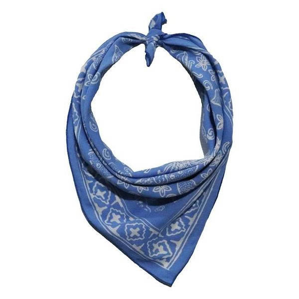 Alternate image for Hand Dyed Batik Bandana, 100% Soft Cotton, Azure Butterflies, Blue, Periwinkle