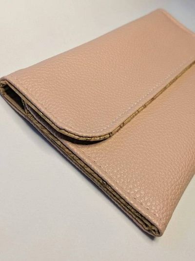 Alternate image for Pink Faux Leather Wallet with Inner Card Pocket - My Simple Wallet