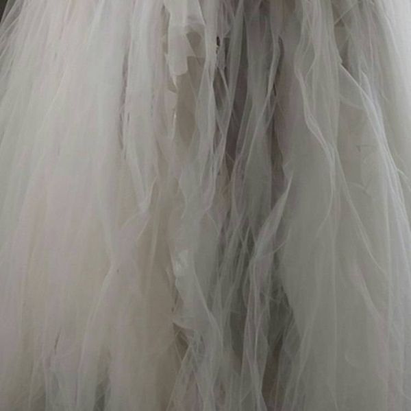 Alternate image for Artisan ethereal brown and white lace-up corset bodice with flowing tulle skirt ensemble