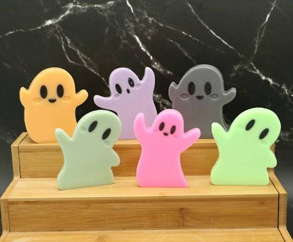 Alternate image for Set of 6 Handmade Goofy Ghost Soaps. Goofy Ghost Soap Gifts, Favors, Treat or Treat Gifts for Halloween parties. Choose Soap Color, Scent, Packaging.