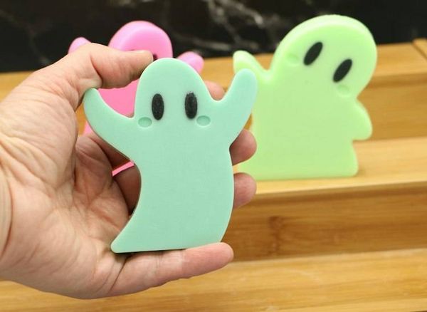 Alternate image for Set of 6 Handmade Goofy Ghost Soaps. Goofy Ghost Soap Gifts, Favors, Treat or Treat Gifts for Halloween parties. Choose Soap Color, Scent, Packaging.