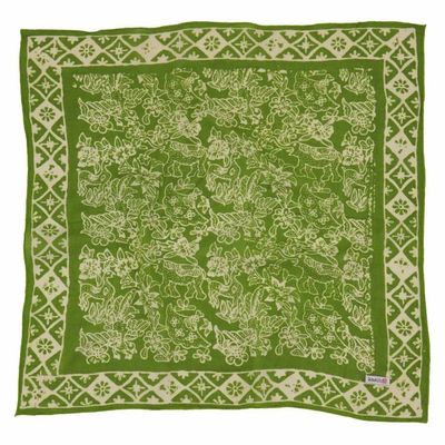 Alternate image for Hand Dyed Batik Bandana, 100% Soft Cotton, Green Serenity